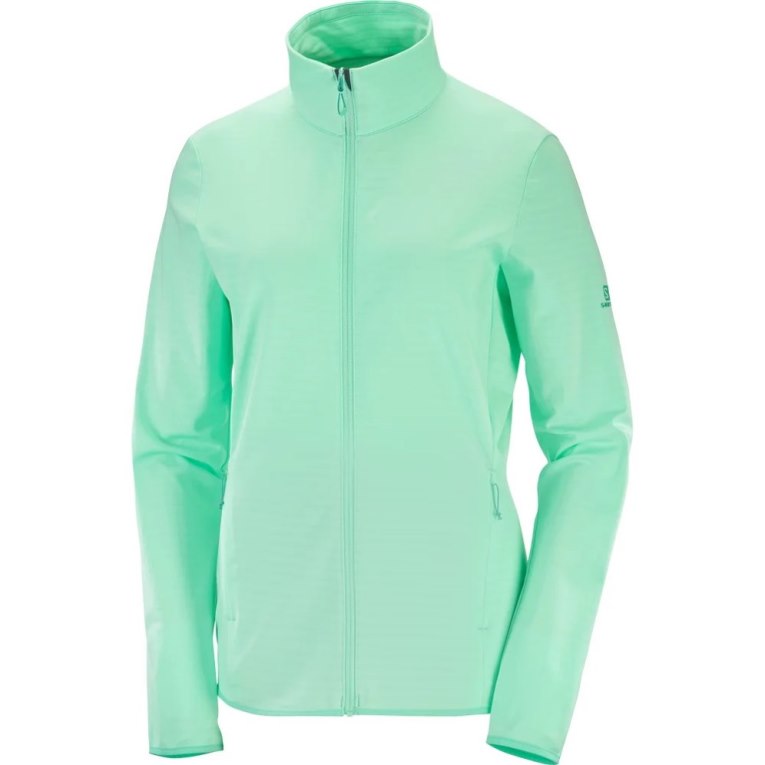 Chaquetas Salomon Essential Lightwarm Full Zip Mujer Turquesa | MX AEIG034